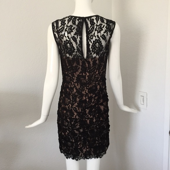 nanette lepore ruched black lace dress - Picture 6 of 12